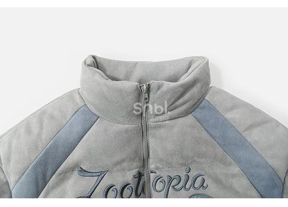 Zootopia Judy and Nick Applique Grey Puffer Jacket