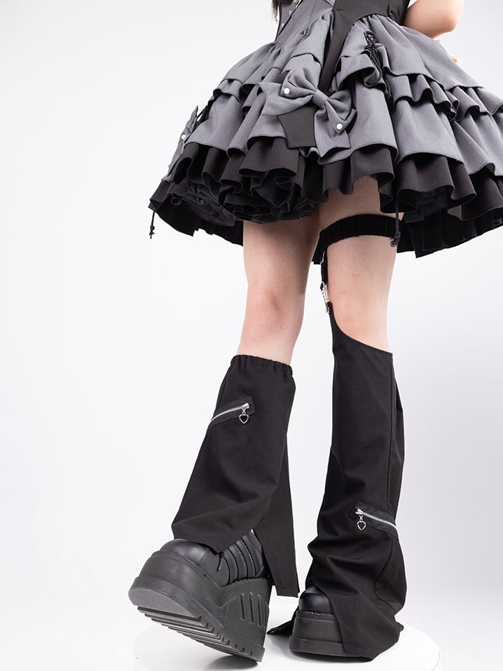 ブラックテックウェアレッグウォーマー