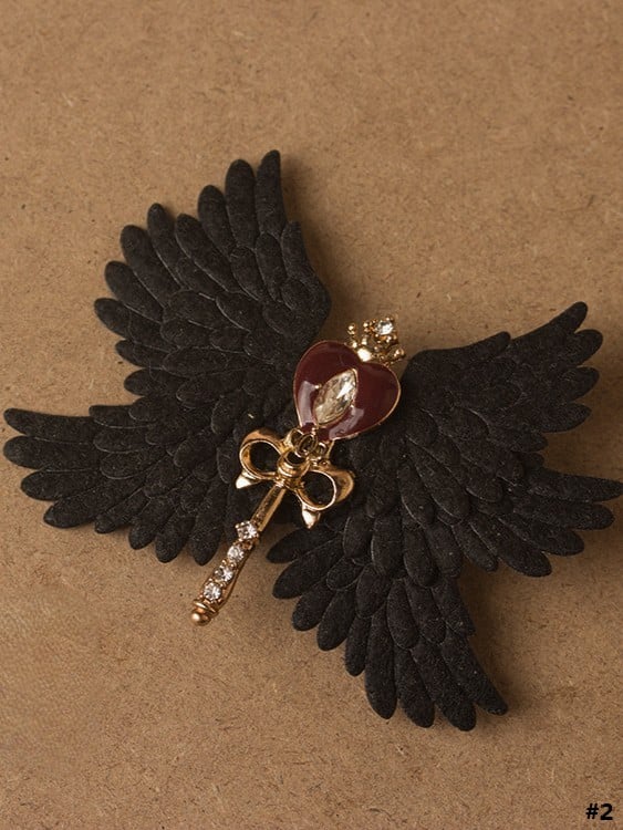 Gothic Options Black Lolita Hairclip 5 Wing