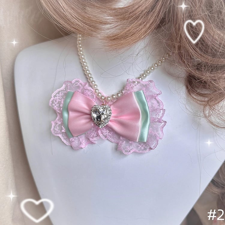 Rose Sweet with Accessories Gyaru Mint Style Hime Fashion Pink