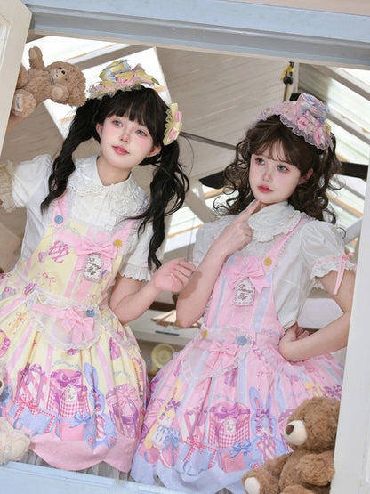 Yellow Mini / Sweet Bows Pink Hat Decorated