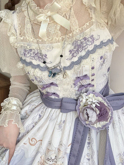 Purple Floral Light Hairclip