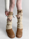 Bear Maillard-Style Warmers Decorations Leg with Knitted