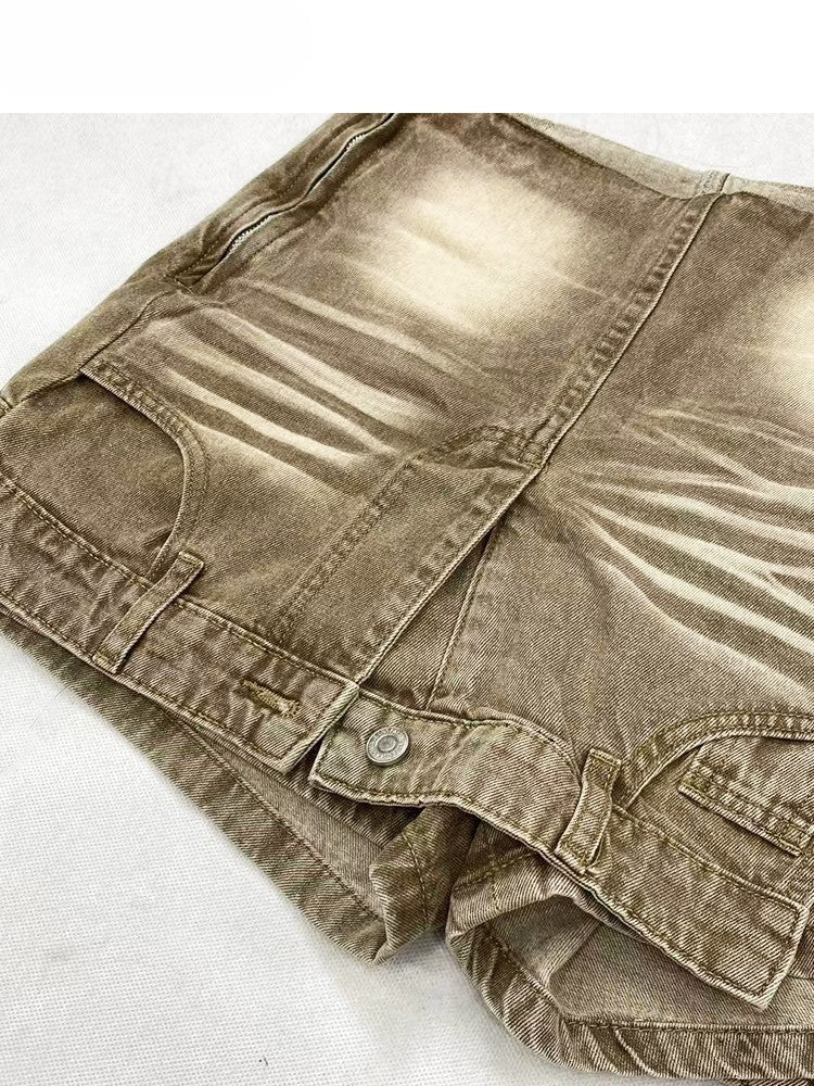 Faded Fashion Light Wash Denim Skort Millard Braun