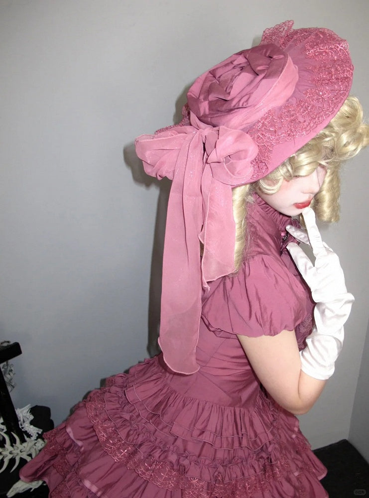 Pink Puff Short Sleeves Gothic Lolita  Blouse