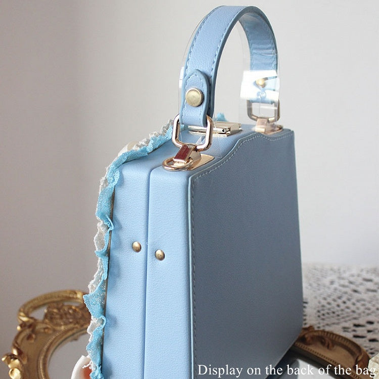 Lace Lolita Adorned Handbag and with Bows – Options Flower 9 Ribbon Color Elegant Classic