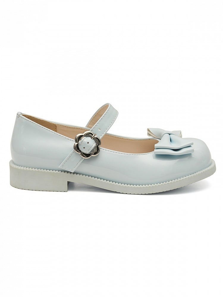 Sweet Lolita Round Toe Buckle Bow Shoes