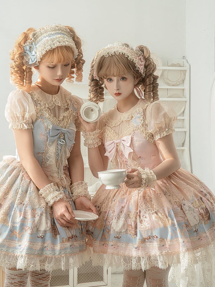 Pink Mint Blue Beige / Hairband