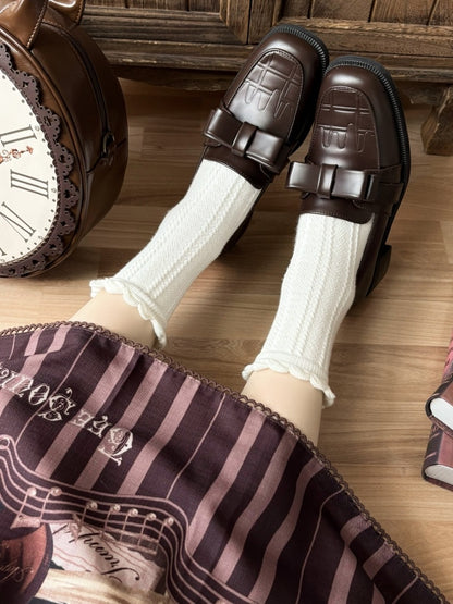 at Fit Loafer Top Shoes Slip-in Brown Chocolate Bow