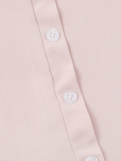 Pink Polka Dot Music Note Tie-Neck Top - Languid Park