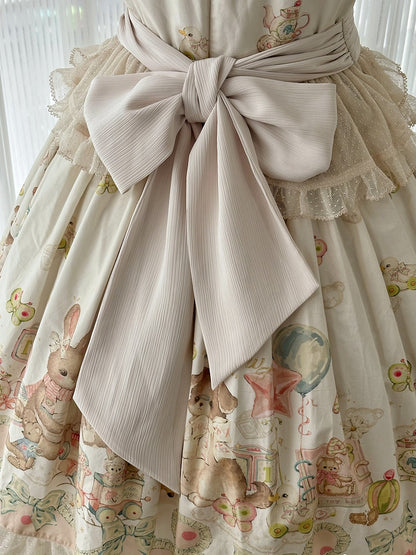 Bodice Toys Dress Embroidery Print Sleeves Teddy Lolita Short Sweet