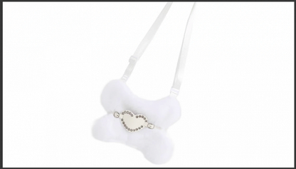 Black/Red Cute Puppy Hooded Jacket with Free Bone Shaped Crossbody