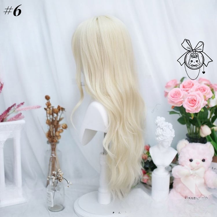 Under Bust Length Synthetic Wig with Bangs
