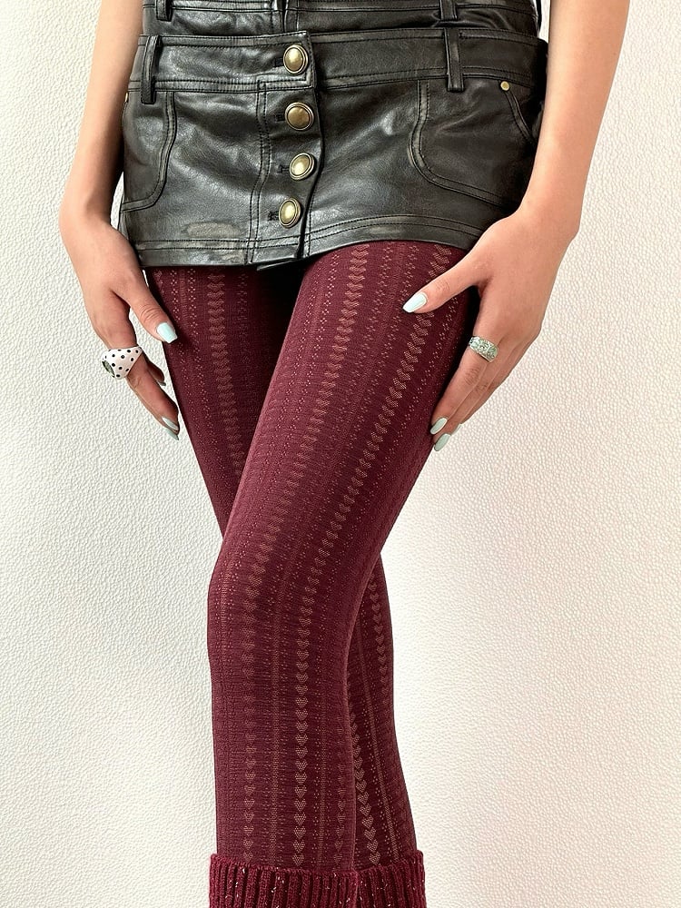 Colors Pattern Heart 5 Vertical Tights Stripe