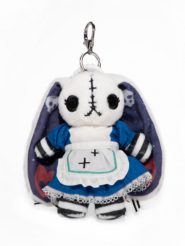 Guro Embellishments Rabbit Scar Kawaii - White Blue Keychain