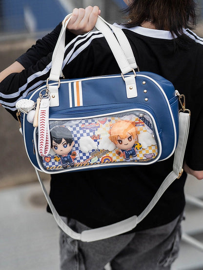 2-Color Sport Large Capacity Ita Crossbody Bag