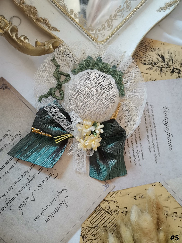 6 Floral Hat Straw Vintage Mini Lolita Options Color