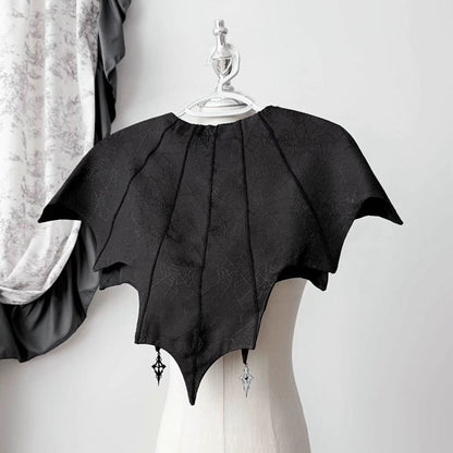 Cape Web Embroidery Black Gothic Halloween Lolita Spider Wing Bat with