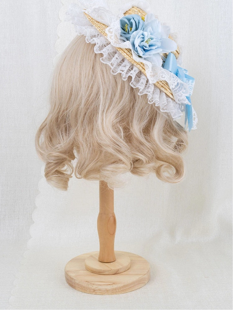 4-Color Lolita Straw Mini Hat