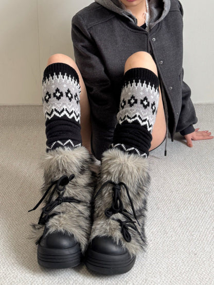 Colors: Knit (2 Fair Warmers Pattern Black Leg Isle