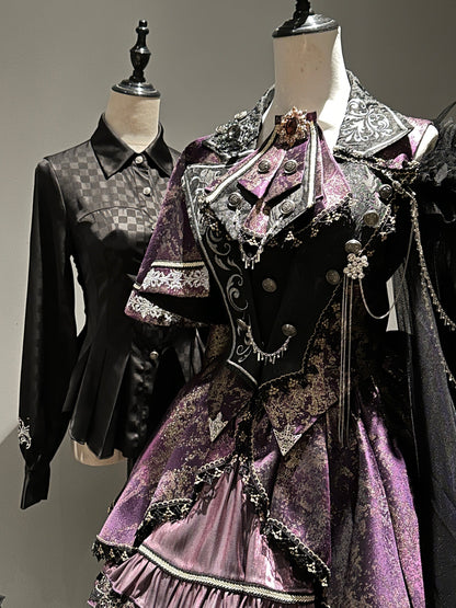 セット予約 ゴールドケープアップ商品 ファントムブラックパープルスモールドレス カイト