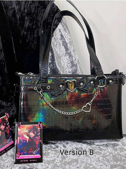 Tasche Schwarz Ketten Schulter Abnehmbare Ita