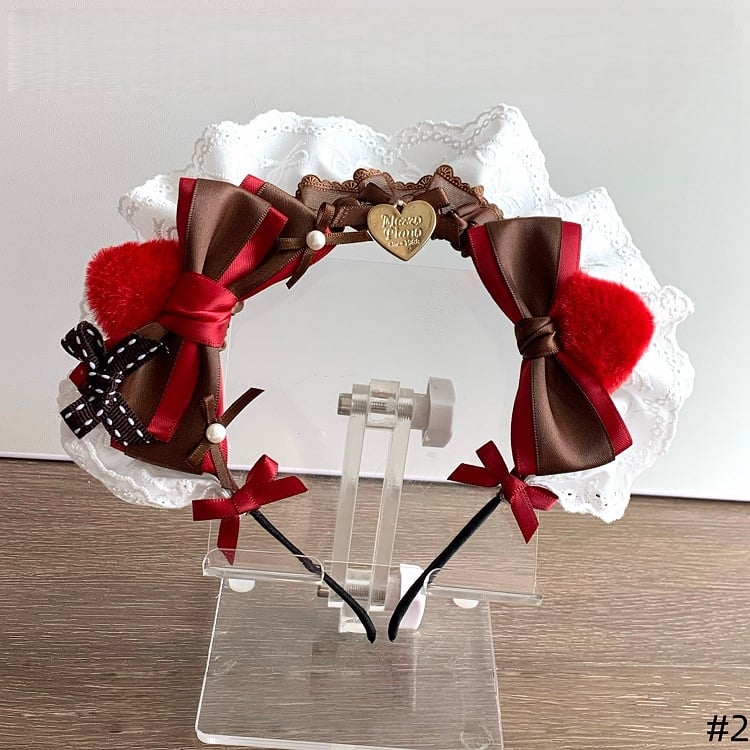 - Ear KC Maid Lace Color Cat Lolita Available Options Bowknot 3