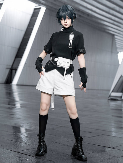 Weiße Urban Shorts „Lolita“ Cyberpunk Techwear Ouji