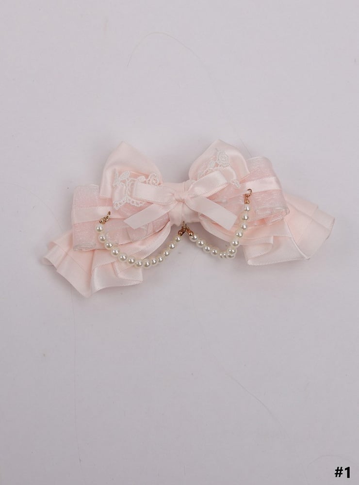 Options Bowknot Lolita Hairclip 2 Pink Sweet Type