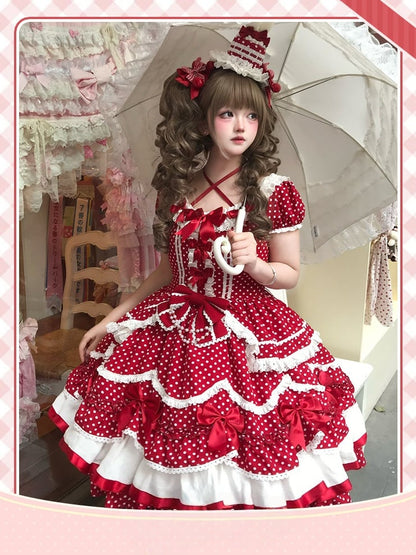 Bow Red Hairclip Lolita Cherry
