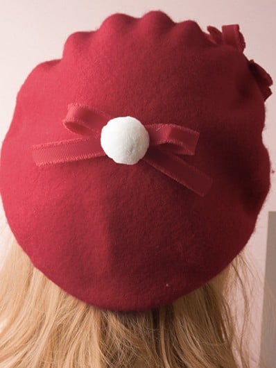 Sweet 7 Bowknot Color Beret Lolita Options