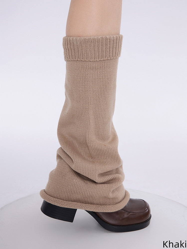 5 Warmers Knitted Leg Solid Flared Colors 50CM Color