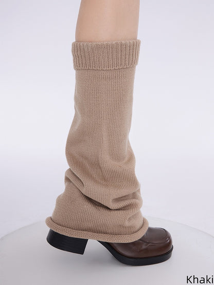 5 Warmers Knitted Leg Solid Flared Colors 50CM Color