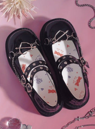 Retro Toe Spicy Platform Shoes Lolita Punk Heeled High Round