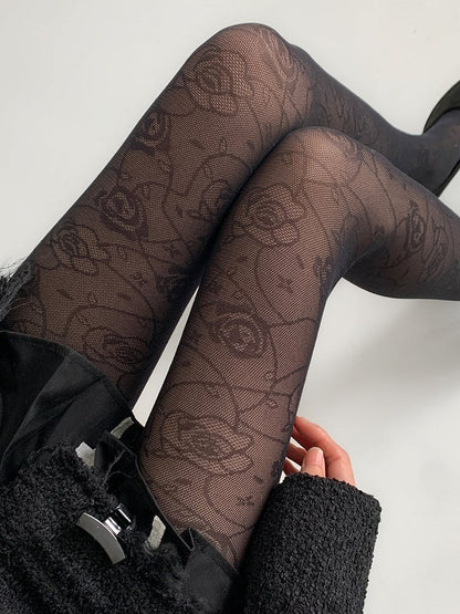 Floral (2 collants résille couleurs)