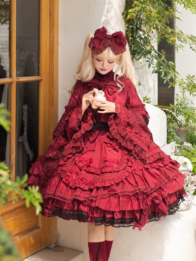 Big Wine Blue Bow KC / Beige Pink Red