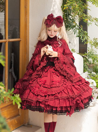 Big Wine Blue Bow KC / Beige Pink Red