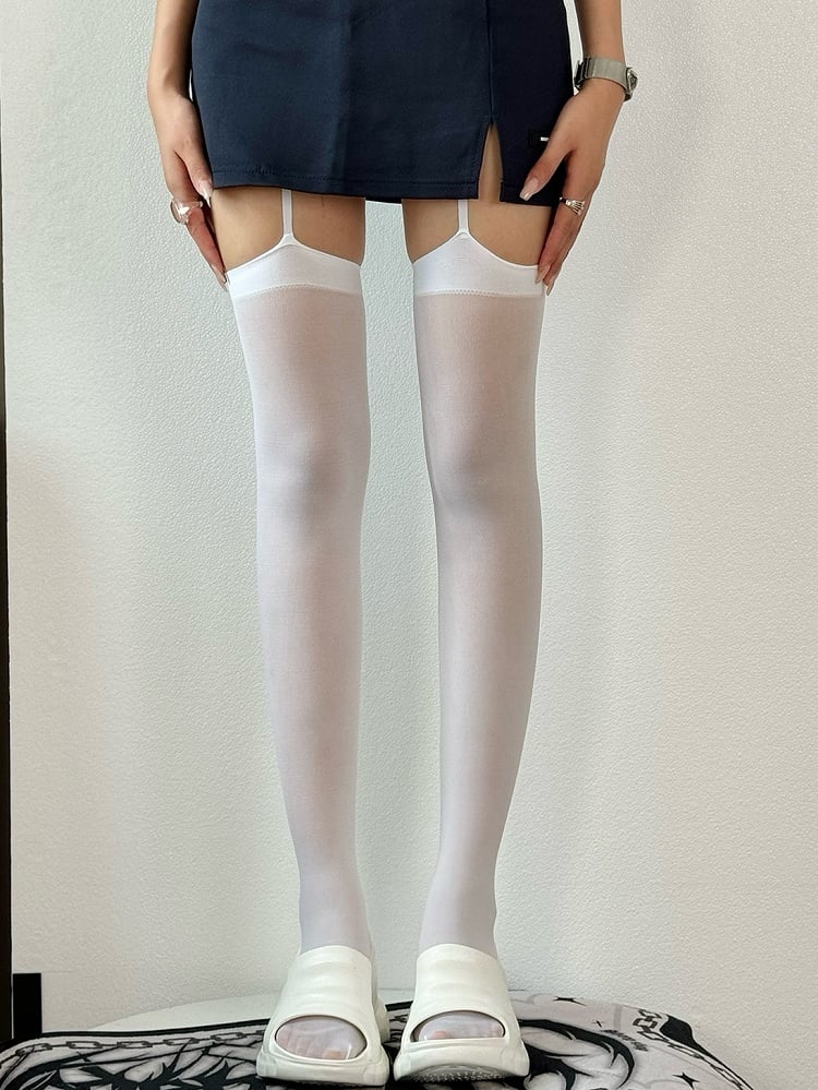 Glamorous Stockings Strapshalter Schwarz/Weiß