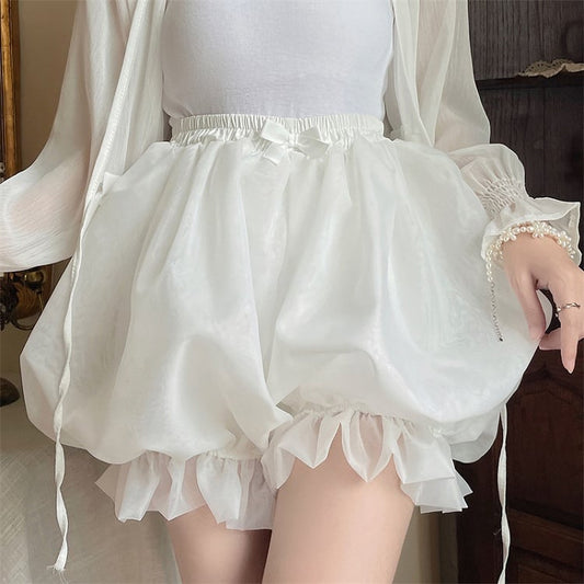 Puffy Organdy Bloomers Lolita White