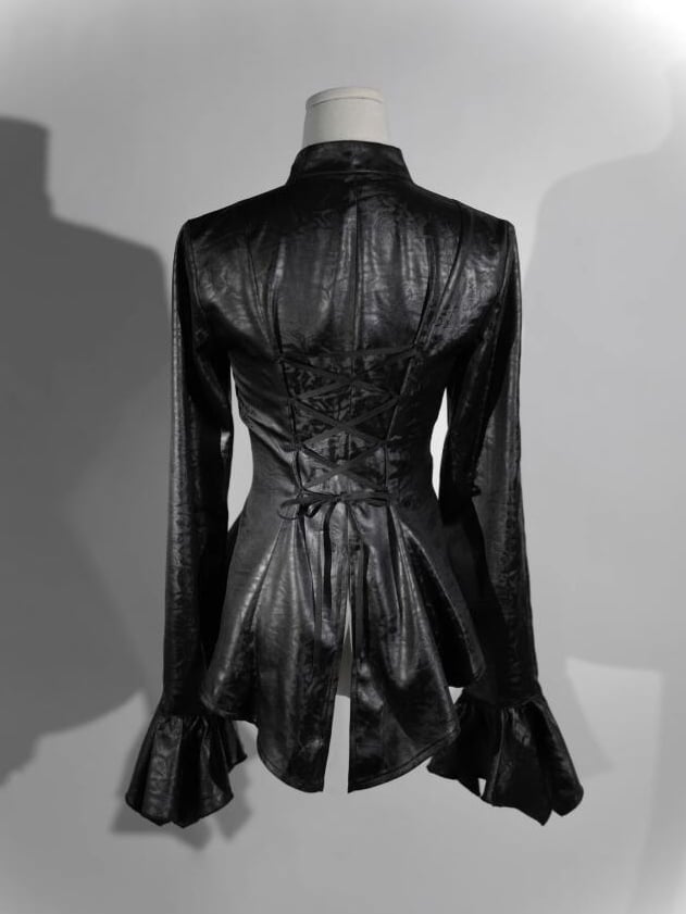 Gothic Ways Sleeves Black Lolita Long Wear Collar Two Shirt