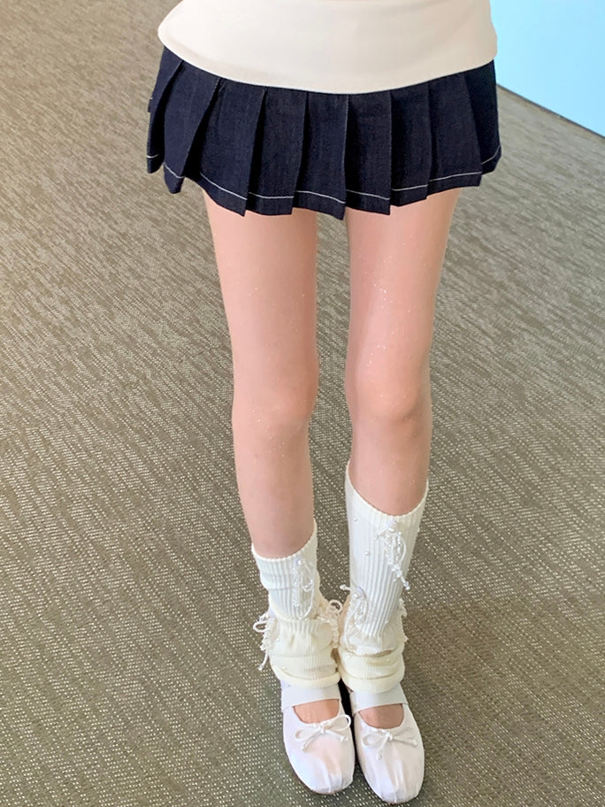 Rolled-Trim 5 Options Details Warmers Leg Color Beaded