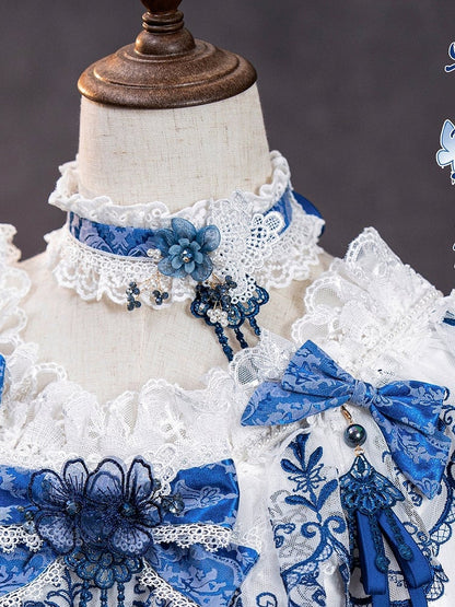Porcelain Theme Choker and Hair Accessories - Bramble Rose