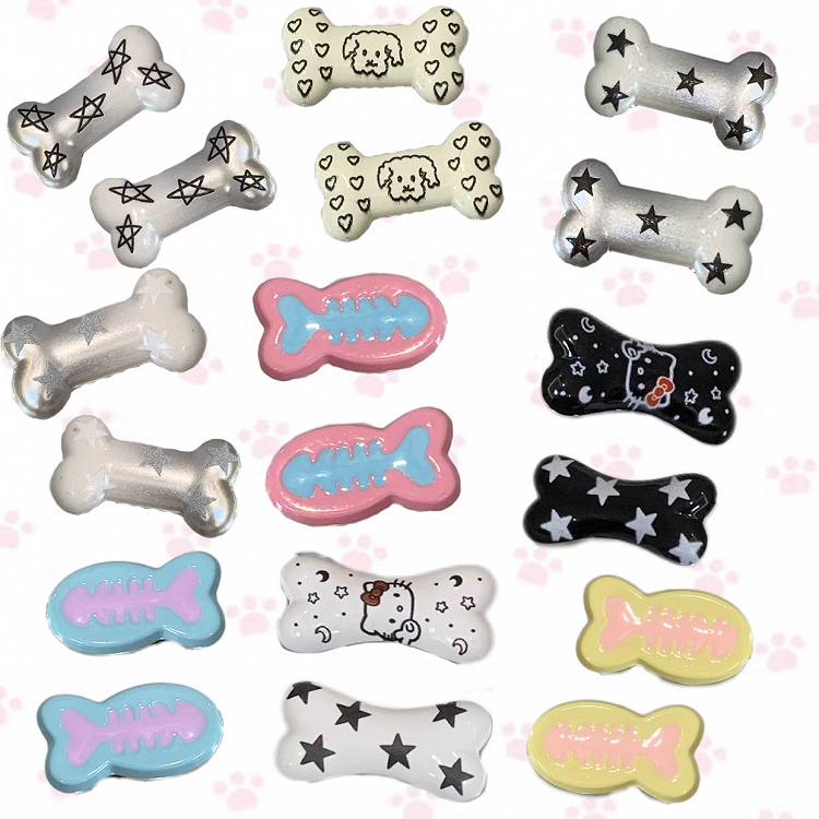 Y2K Bone/ Fish-Shaped Hairclips