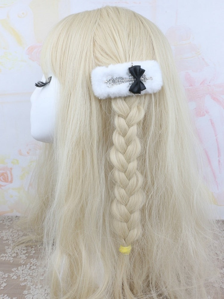 Options Color Cross Kei 4 Plush Jirai Bow Hairclip