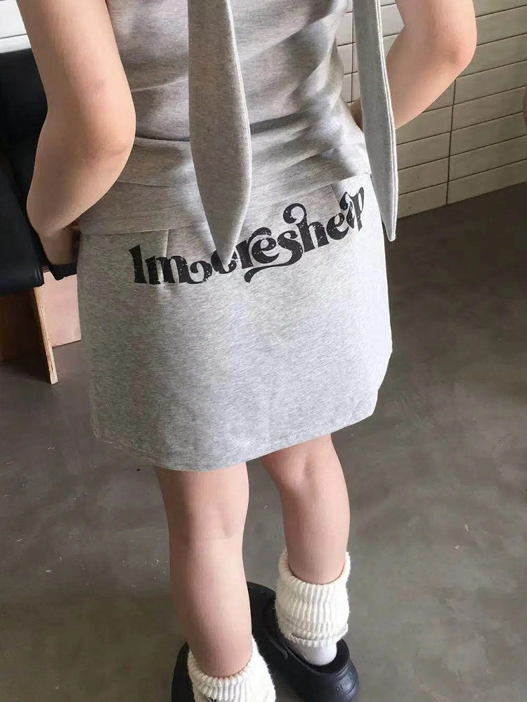 Multi-Pocket Print Dark / Light with Gray Letter Skirt