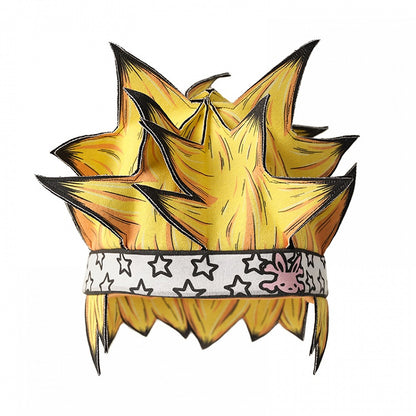 オレンジ/黄色の漫画風ショートヘアハット