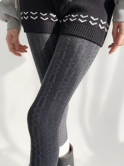 Knit (5 Tights Fine Colors) Ribbed