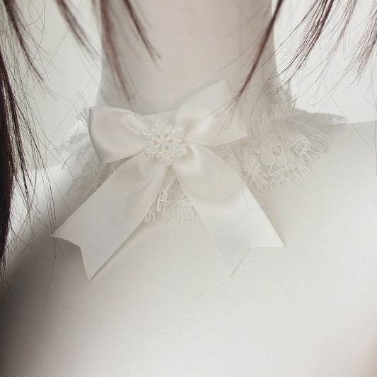Bow Lace Shiro Necklace Sparkle Choker