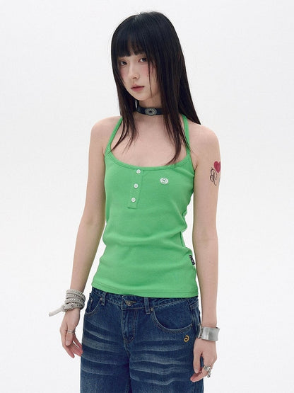 Green Racerback Tank Top - innomoood
