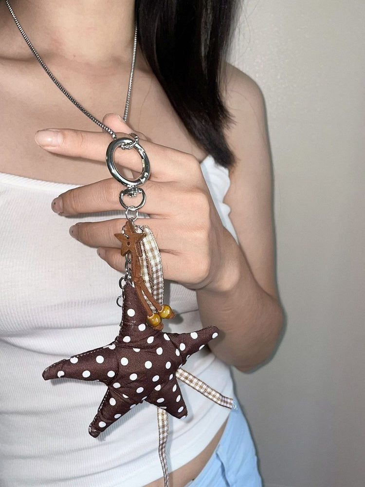 Polka Dot Star Keychain - Kiwi Store